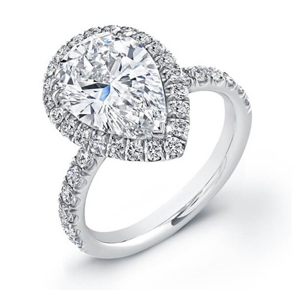 pear woman diamond engagement ring atlanta