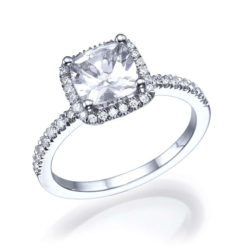 square woman diamond engagement ring atlanta