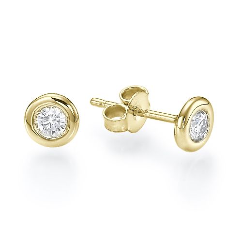 stud diamond earrings atlanta yellow gold
