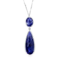 women diamonds necklace blue