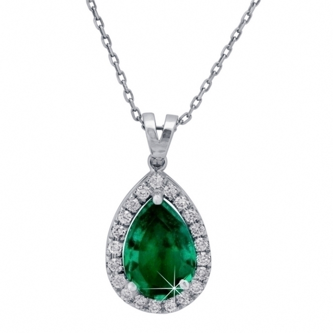 women diamonds necklace emerald atlanta